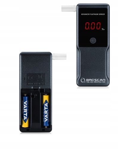 PRECYZYJNY Alkomat BACscan F-50 Ultra z kalibracją Zestaw PRO+ 50 ustników na Arena.pl