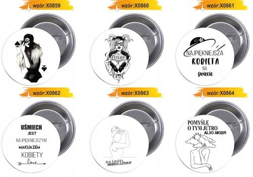 Przypinki buttony W KOBIETACH SIŁA 8 MARCA HIT na Arena.pl