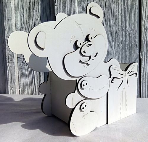 Miś pojemnik pudełko na kwiaty, prezenty, słodycze, upominki na Arena.pl