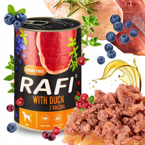 MOKRA KARMA DOLINA NOTECI RAFI ADULT BEZ ZBÓŻ PUSZKA MIX SMAKÓW 24 x 400G na Arena.pl