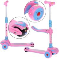 Hulajnoga Trójkołowa Balansowa 2w1 Jeździk Świecące Koła Składana