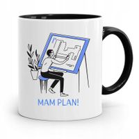 Kubek Czarny Dla Architekta Mam Plan Prezent Z Nadrukiem Ze Zdjęciem