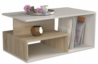 Duża Ława / Stolik Kawowy Do Salonu Sonoma + Biały 90 cm PRIM TS - 4 Kolory