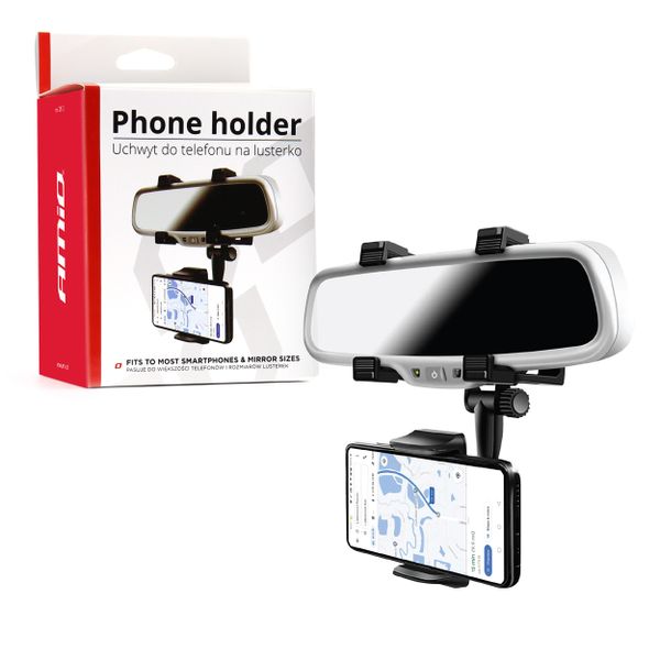 Uchwyt na telefon na lusterko wsteczne samochodu zdjęcie 1