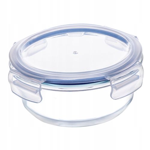 4x KADAX Zestaw Pojemników Na Żywność Szklane Pokrywką Box Okrągłe na Arena.pl