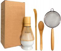 ZESTAW DO HERBATY MATCHA 5el, CHASEN, CHASHAKU, MIOTEŁKA, PODSTAWKA