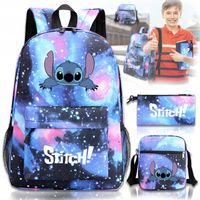 STICH PLECAK SZKOLNY ZESTAW PIÓRNIK TORBA 3W1 Lilo i Stitch, Wielokolorowy
