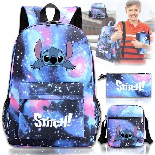 STICH PLECAK SZKOLNY ZESTAW PIÓRNIK TORBA 3W1 Lilo i Stitch, Wielokolorowy zdjęcie 1