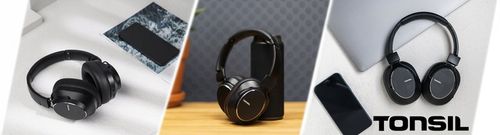 Tonsil Słuchawki Bezprzewodowe R65BT Bluetooth Nauszne ANC CZARNE +Mikrofon na Arena.pl