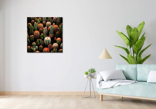 Obraz 70x70cm Ogród Kaktusów na Arena.pl