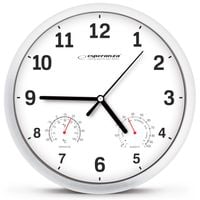 Zegar ścienny Esperanza Lyon EHC016W temperatura, wilgotność (biały)