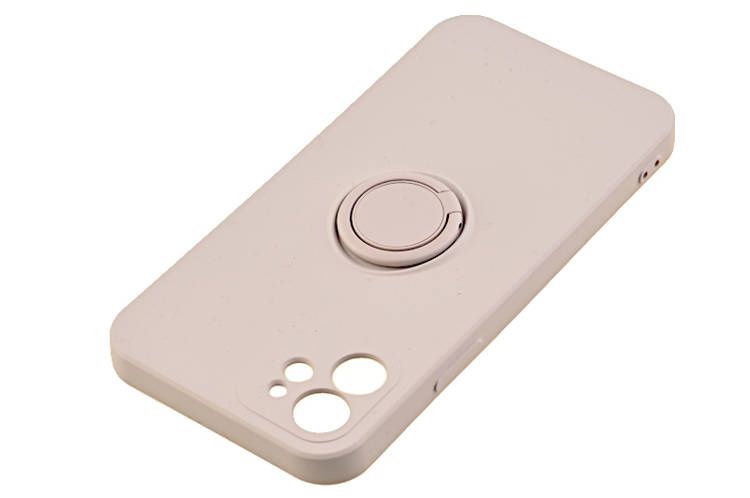 Etui Pastel Ring do Apple iPhone 12 szary zdjęcie 4