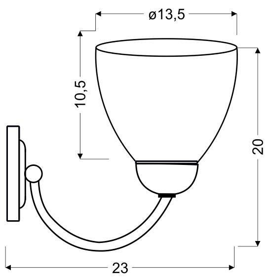 Uli kinkiet 1x60W E27 satyna zdjęcie 4
