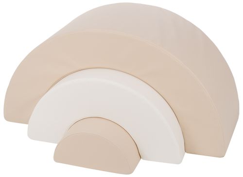 Zestaw 3 klocków piankowych Mini Tęcza (biały, cappuccino) na Arena.pl