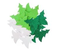 NAKLEJKI Z PIANKI BROKATOWE CHOINKI 30SZT KSPI-418 DP CRAFT