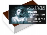 Wizytówki firmowe reklamowe 100szt SALON FRYZJERSKO KOSMETYCZNY