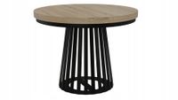 STÓŁ OKRĄGŁY ROZKŁADANY NOGA METAL SALON KUCHNIA 90cm+2x50cm