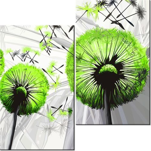 60CM 50CM OBRAZ ŚCIENNY DMUCHAWCE KOLORZE LIMONKI DRUK PŁÓTNO na Arena.pl