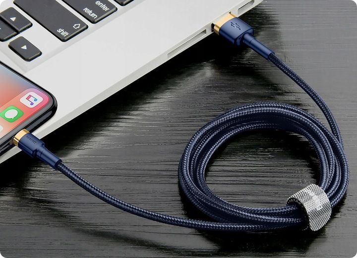 BASEUS MOCNY KABEL USB DO LIGHTNING IPHONE IPAD PRZEWÓD OPLOT 2.4A 100cm zdjęcie 10