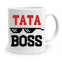 Kubek Prezent Na Dzień Ojca Dla Taty Tata Boss Z Nadrukiem Ze Zdjęciem