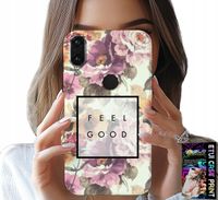 ETUI DO HUAWEI Y7 2019 - KWIATISTY WZÓR, MODNE DAMSKIE + SZKŁO