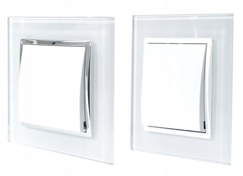 QUADRA RAMKA POTRÓJNA SZKLANA BIAŁA WŁĄCZNIK 3 na Arena.pl