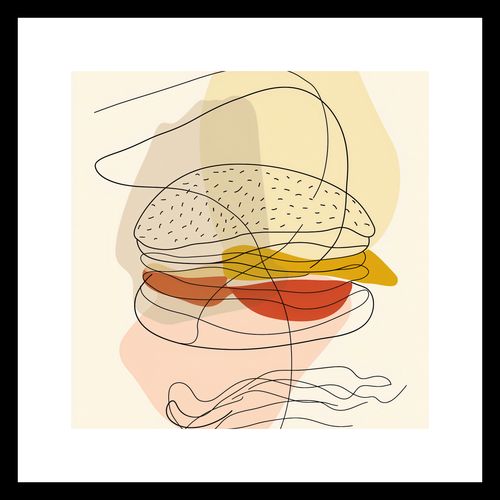 Plakat 20x20cm Cieniutki Burger na Arena.pl