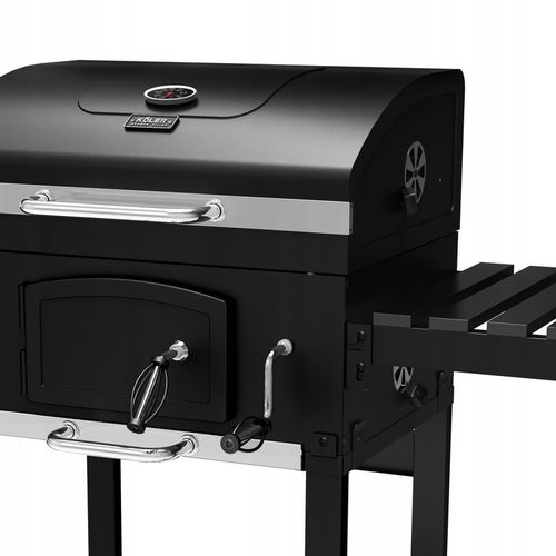 GRILL WĘGLOWY OGRODOWY Koler Ember ch1 RUSZT Z POKRYWĄ POPIELNIK +TERMOMETR na Arena.pl