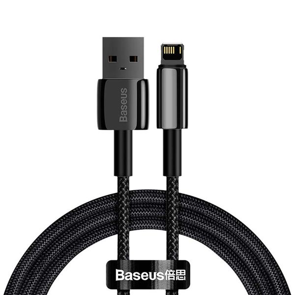 Kabel USB do Lightning Baseus Tungsten Gold, 2.4A, 1m (czarny) zdjęcie 1