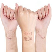 gry - zestaw 12 rose gold tatuaży na wieczór panieński