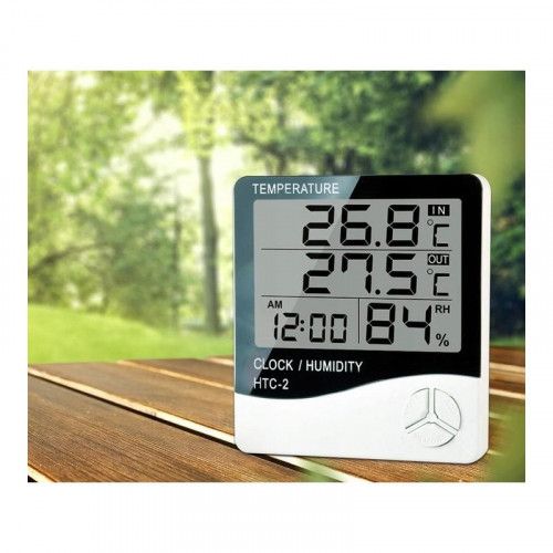 BEZPRZEWODOWA STACJA POGODY TERMO-HIGROMETR ZEWNĘTRZNA SONDA ZEGAR BUD na Arena.pl