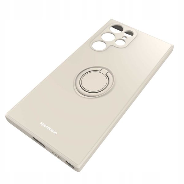 Spacecase Silicone Ring Galaxy S22 Ultra Bone zdjęcie 4
