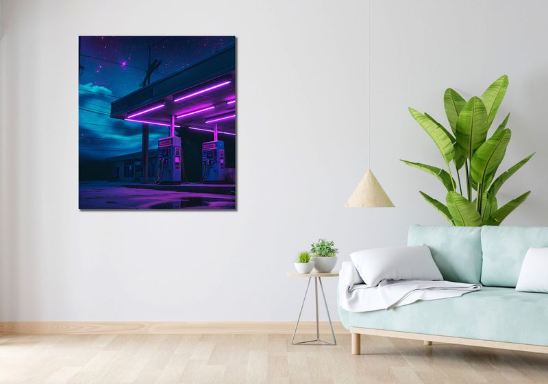 Obraz 90x100cm Moc Neonowej Nocy zdjęcie 2