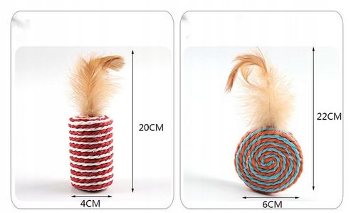Artykuły dla zwierząt zabawki dla kotów 7częściowy zestaw kotów drażniących na Arena.pl