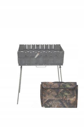 MANGAL 2MM NA 8 SZASZLYKÓW GRILL WEGLOWY GRILL SKLADANY MANGAL + POKROWIEC na Arena.pl