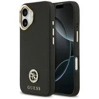 etui guess grained strass logo magsafe na iphone 17 - czarne
