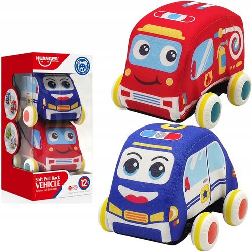 Autko miękkie dla dziecka 2 Autka Straż Policja na Arena.pl