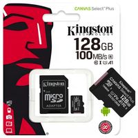 Karta pamięci Micro SD 128GB KINGSTON SDCS2 C10 V10 A1 100Mb/s Adapter