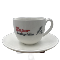 filiżanka + spodek Super Nauczycielka