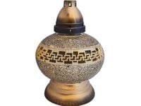 ZNICZ LAMPION NA GRÓB KULKA MOZAIKA PASEK ZŁOTO+WKŁAD