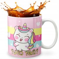 KUBEK 330ml GRAFIKA PREZENT ŚWIĘTA WZÓR - JEDNOROŻEC UNICORN + IMIĘ