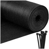 Siatka cieniująca 90% osłonowa 1,5x10m czarna 50 szt. opasek zaciskowych