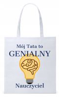 Dla Taty Tatusia Prezent Torba Eco Biała Shopper Z Nadrukiem Ze Zdjęciem