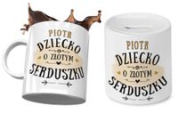 Dla Piotra Zestaw Kubek+ Skarbonka Dla Dziecka Z Nadrukiem Ze Zdjęciem