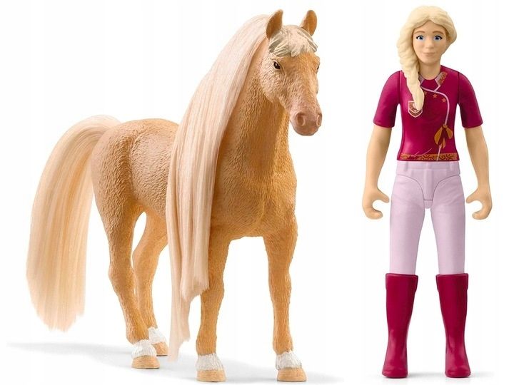 Schleich obrotowa stacja do pielęgnacji koni Sofia koń figurka akc AR6003 zdjęcie 4
