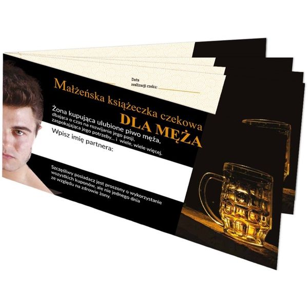 Intymna Małżeńska Książeczka Czekowa Dla Męża zdjęcie 1