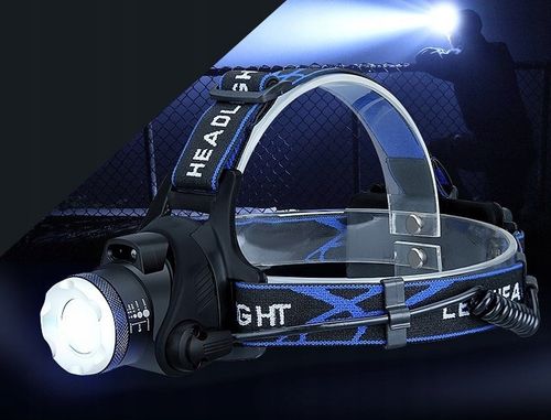 LATARKA CZOŁOWA CZOŁÓWKA LED REFLEKTOR + BATERIE 3 TRYBY ŚWIECENIA 2 x AKUM na Arena.pl