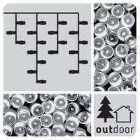 kurtyna świetlna sople 200 led - biały girlanda świąteczna na święta