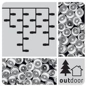 kurtyna świetlna sople 200 led - biały girlanda świąteczna na święta