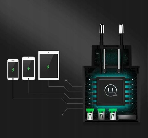 Turystyczna ładowarka USAMS LCD 3xUSB 15W 3A na Arena.pl